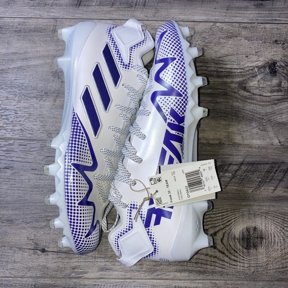 Adidas adizero FREAK 22 Low White Purple Football Cleats HP8782 Men Size 13 New main image 5